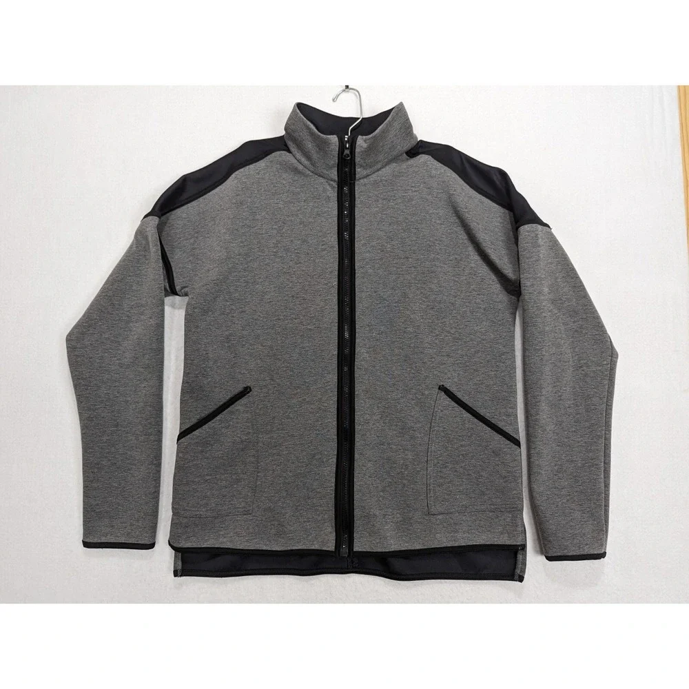 Champion Womens Jacket‎ Zipper Size L Polyester Blend Black Gray
